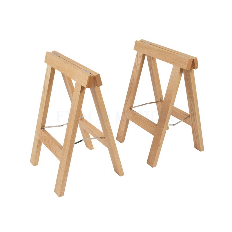 Coffin Wooden Trestles Pair